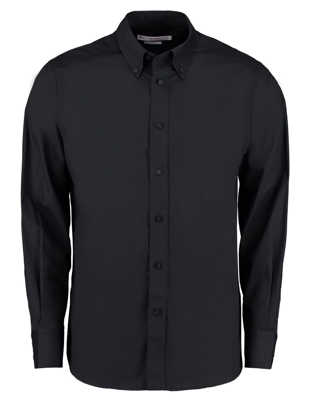 Kustom Kit Mens LS Tailored City Shirt KK386 - Black - Customisable Corporate Wear