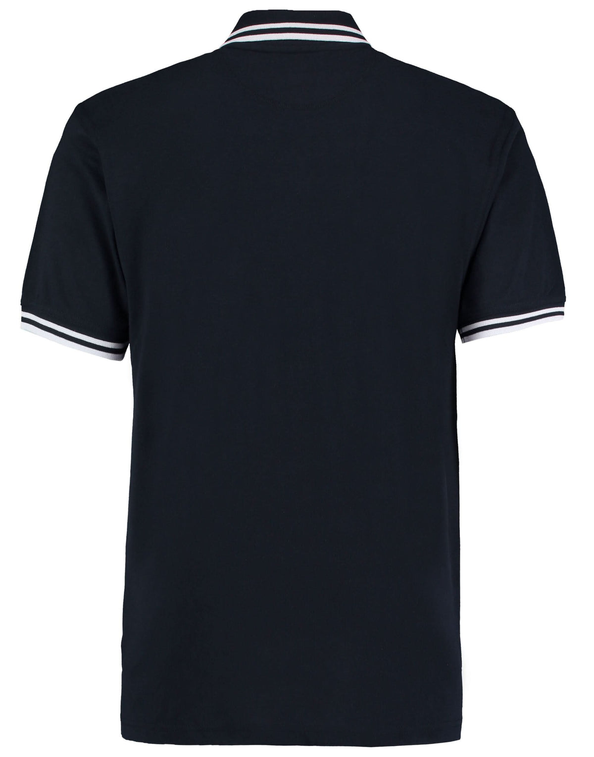 Mens Tipped Collar Polo KK409 - Navy White - Customisable Polo Shirts