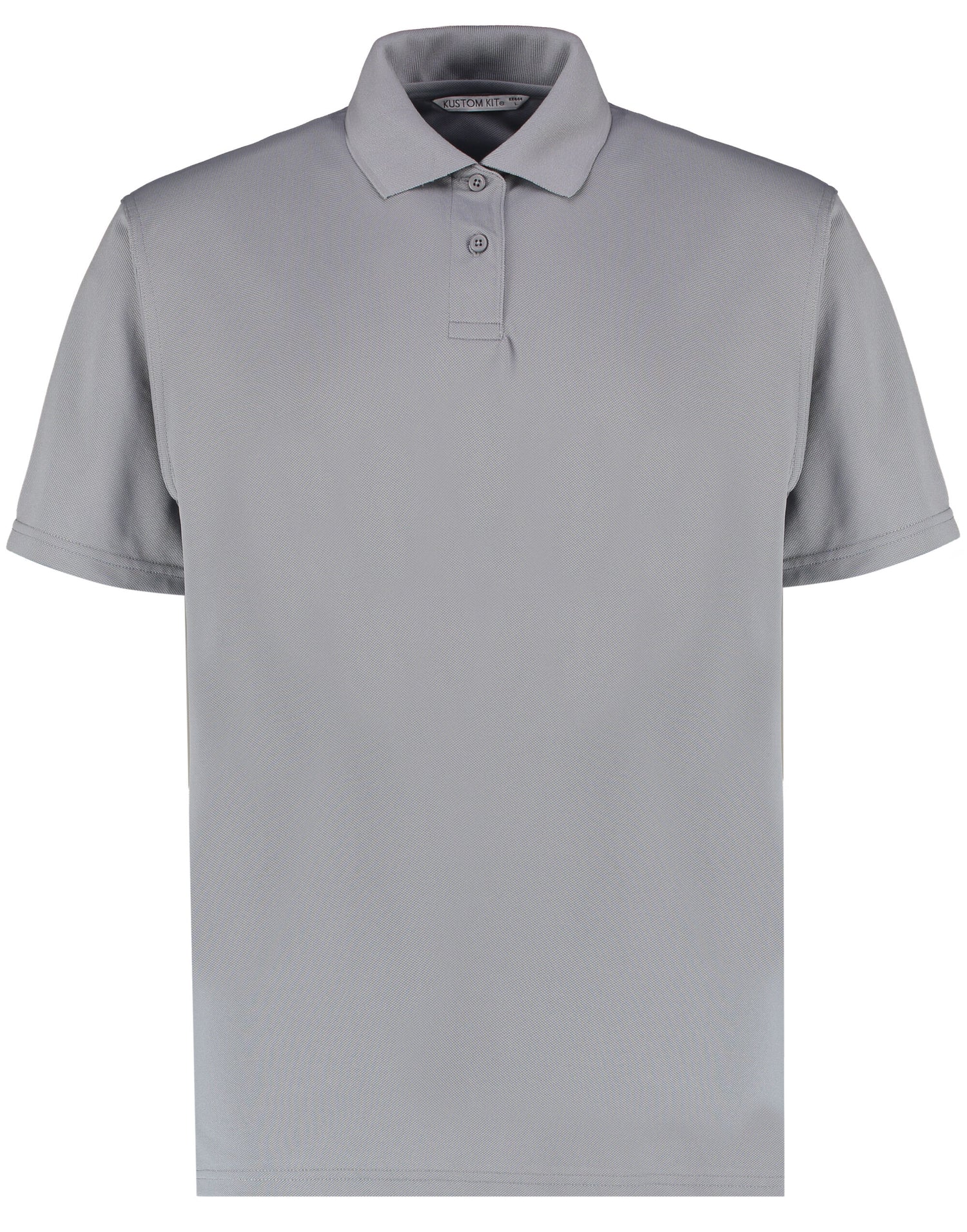 Kustom Kit Mens Cooltex Plus Pique Polo KK444 - Heather Grey - Customisable Polos