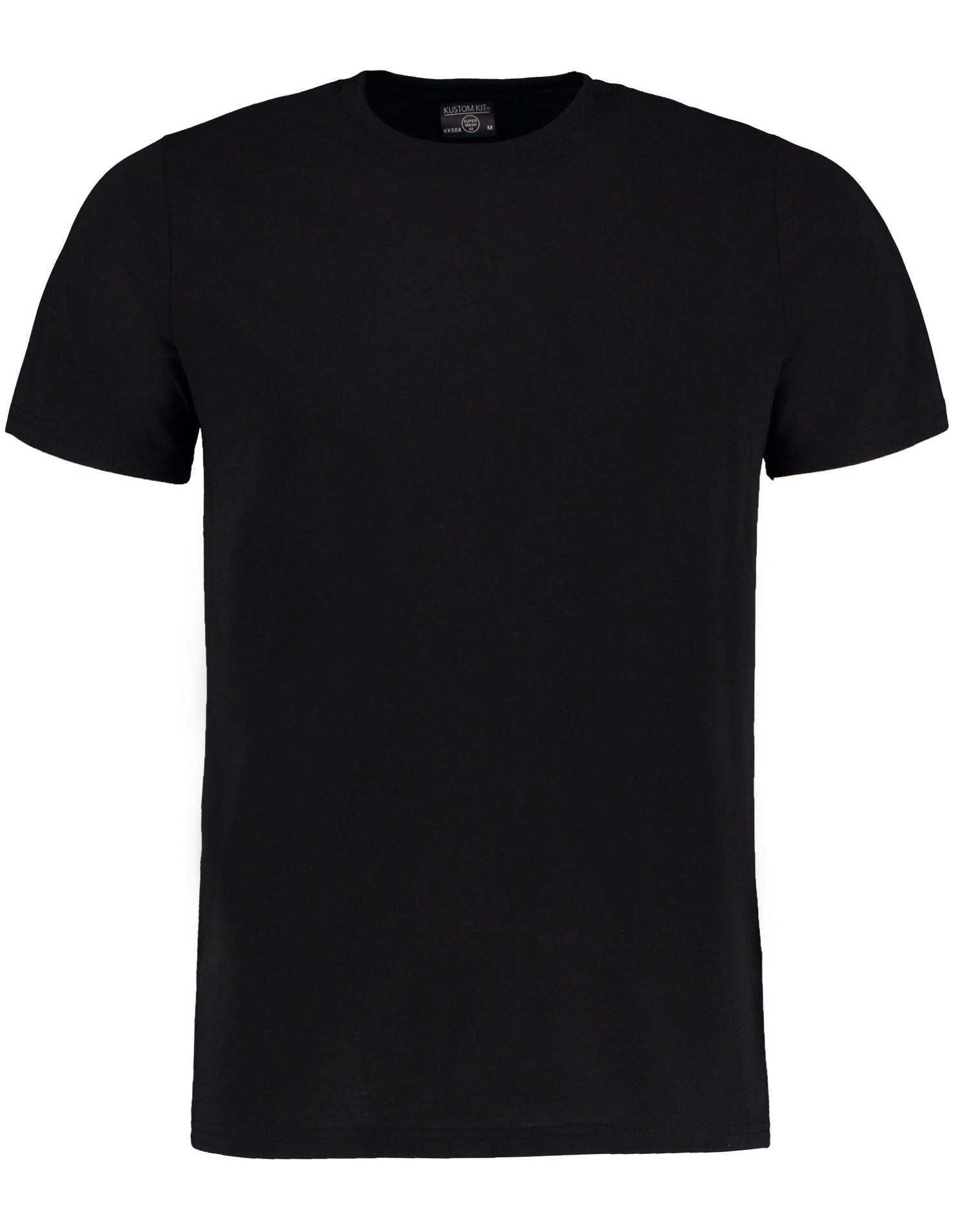 Kustom Kit Mens Fashion Superwash Tee KK504 - Black - Customisable T-Shirt