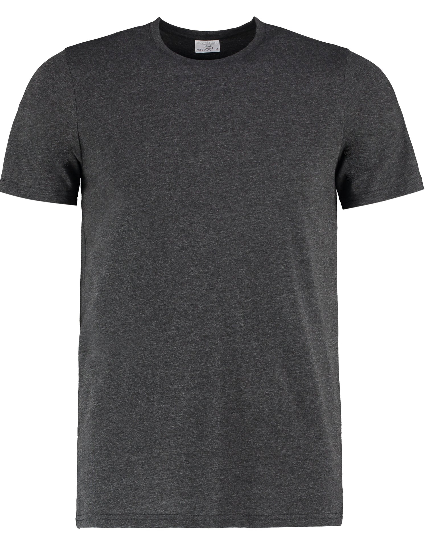Kustom Kit Mens Fashion Superwash Tee KK504 - Black Melange - Customisable T-Shirt