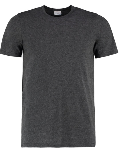 Kustom Kit Mens Fashion Superwash Tee KK504 - Black Melange - Customisable T-Shirt