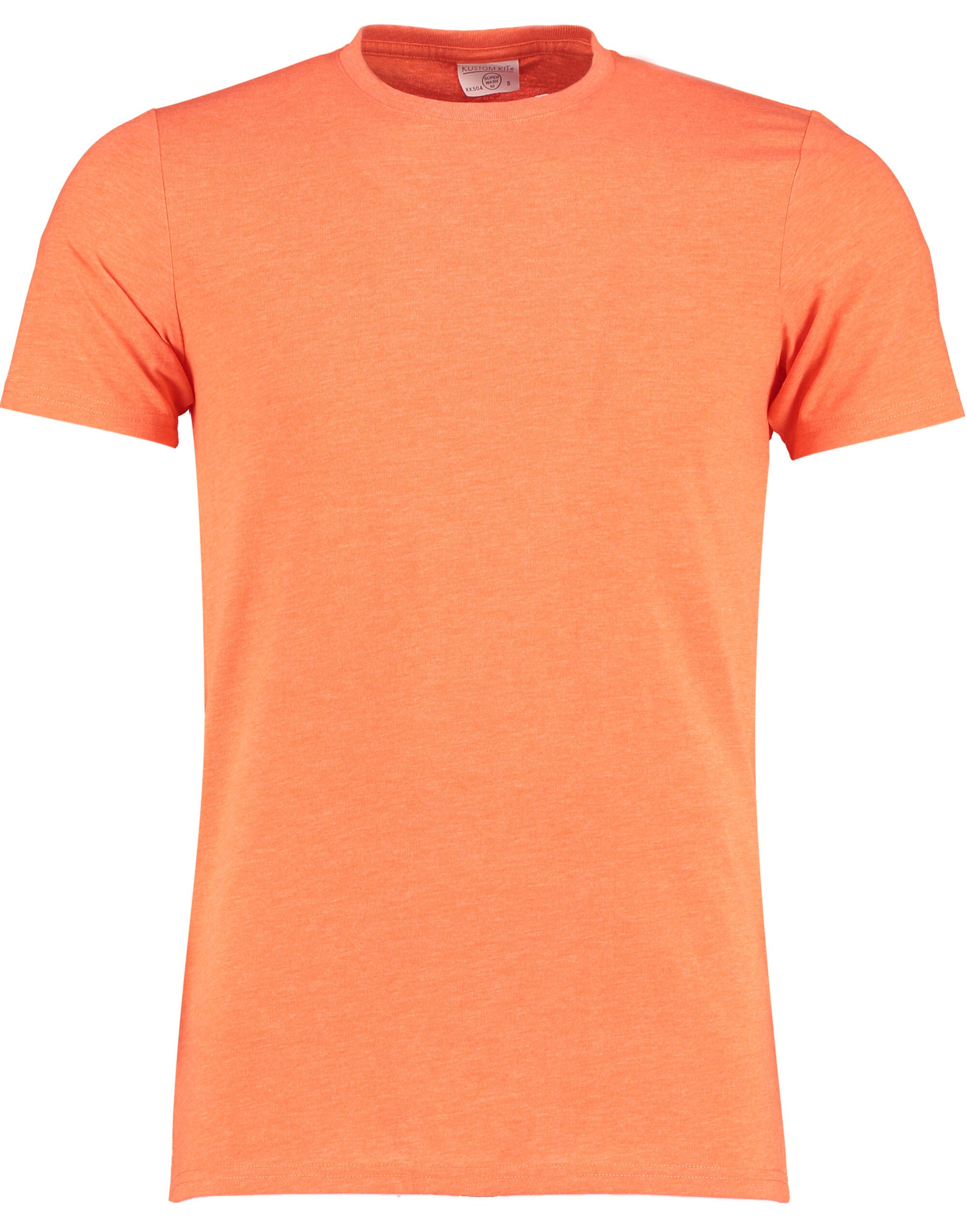 Kustom Kit Mens Fashion Superwash Tee KK504 - Bright Orange Marl - Customisable T-Shirt