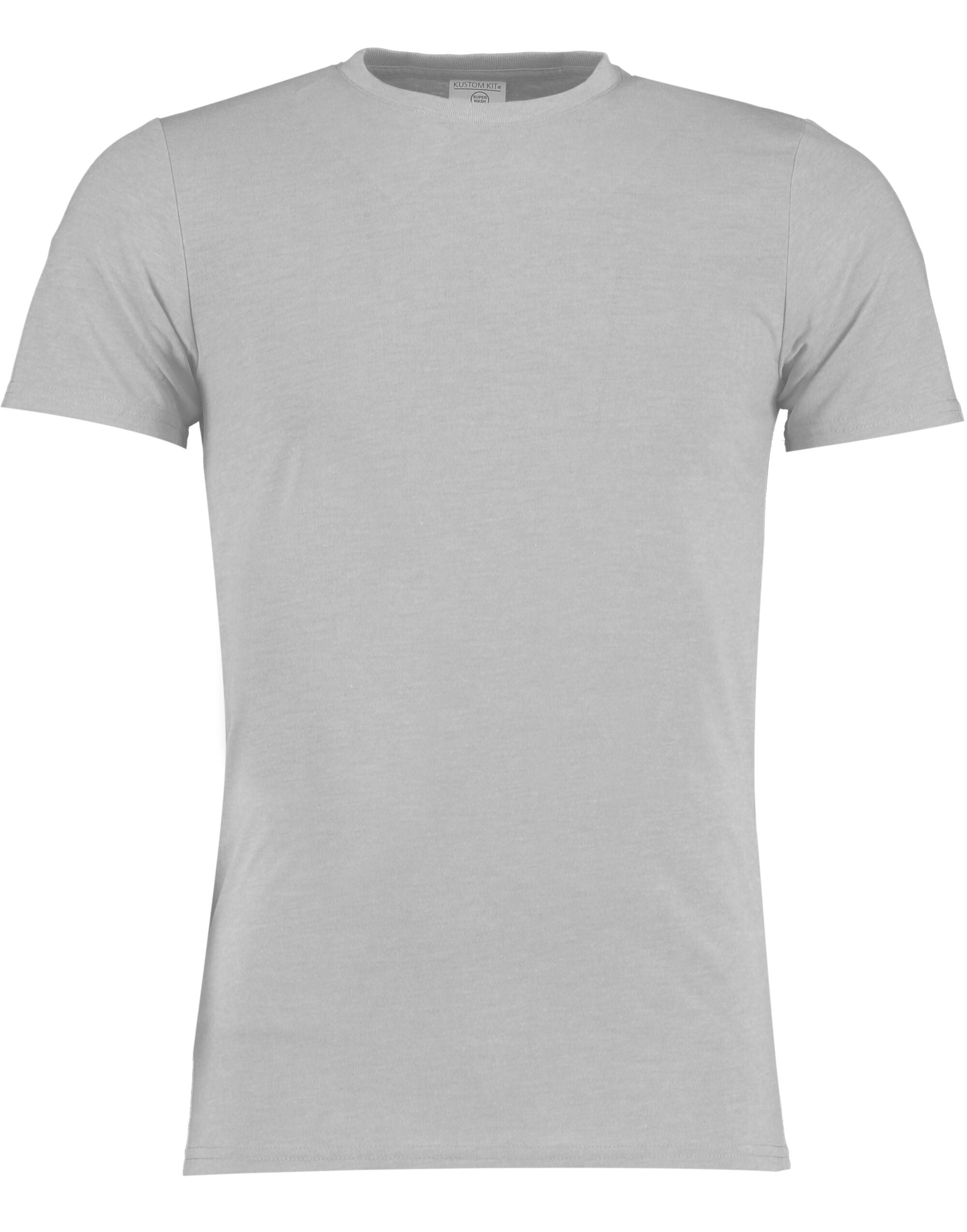 Kustom Kit Mens Fashion Superwash Tee KK504 - Light Grey Marl - Customisable T-Shirt
