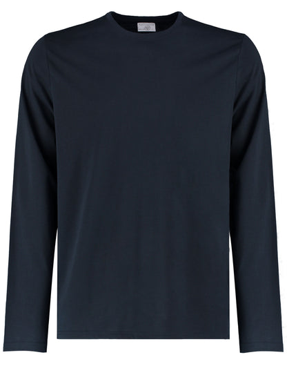 Kustom Kit Mens Fashion LS Superwash Tee KK510 - Navy - Customisable T-Shirt