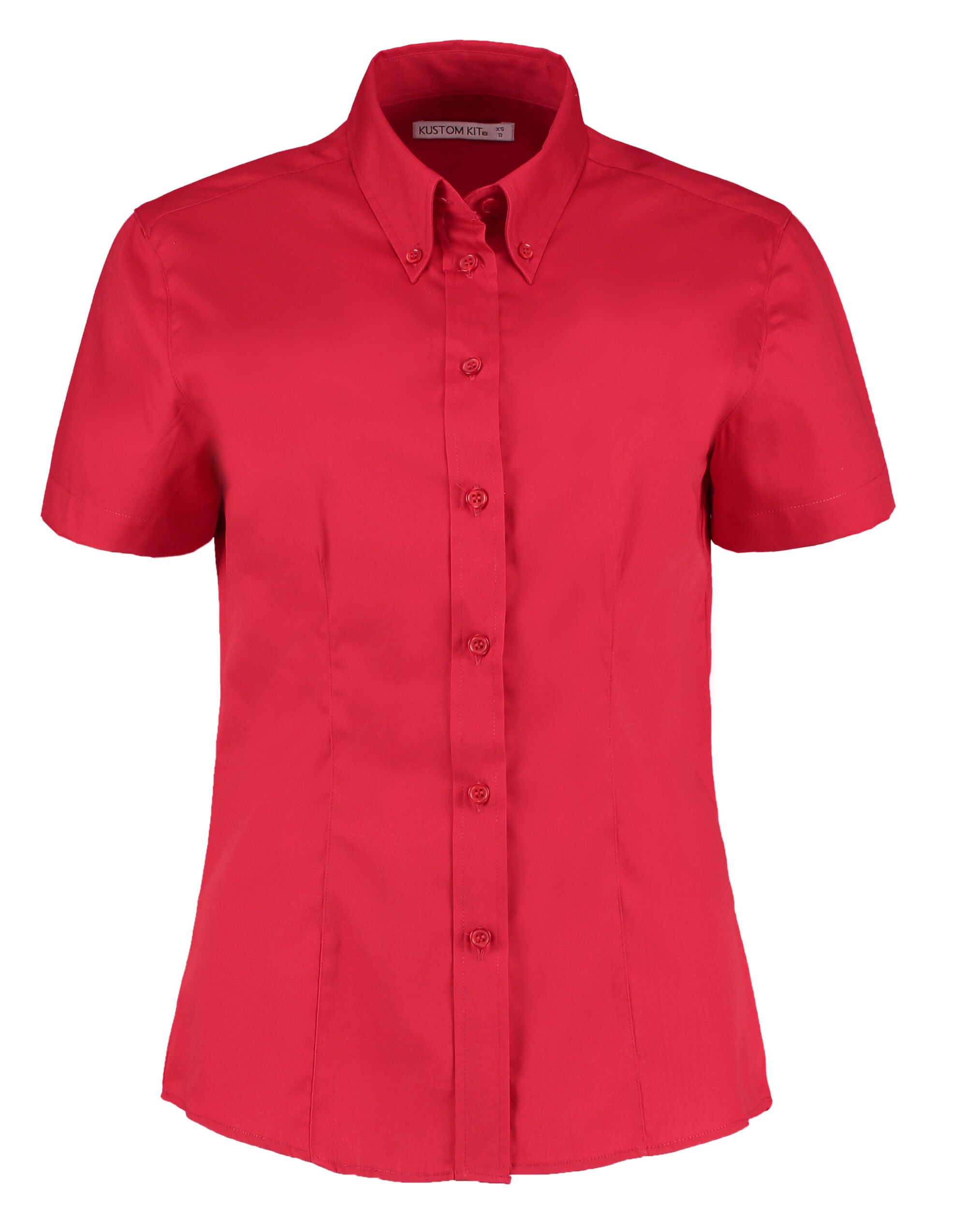 Kustom Kit Lady SS Tailored Oxford Shirt KK701 - - Customisable Shirts