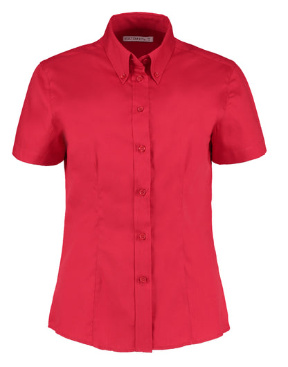 Kustom Kit Lady SS Tailored Oxford Shirt KK701 - - Customisable Shirts