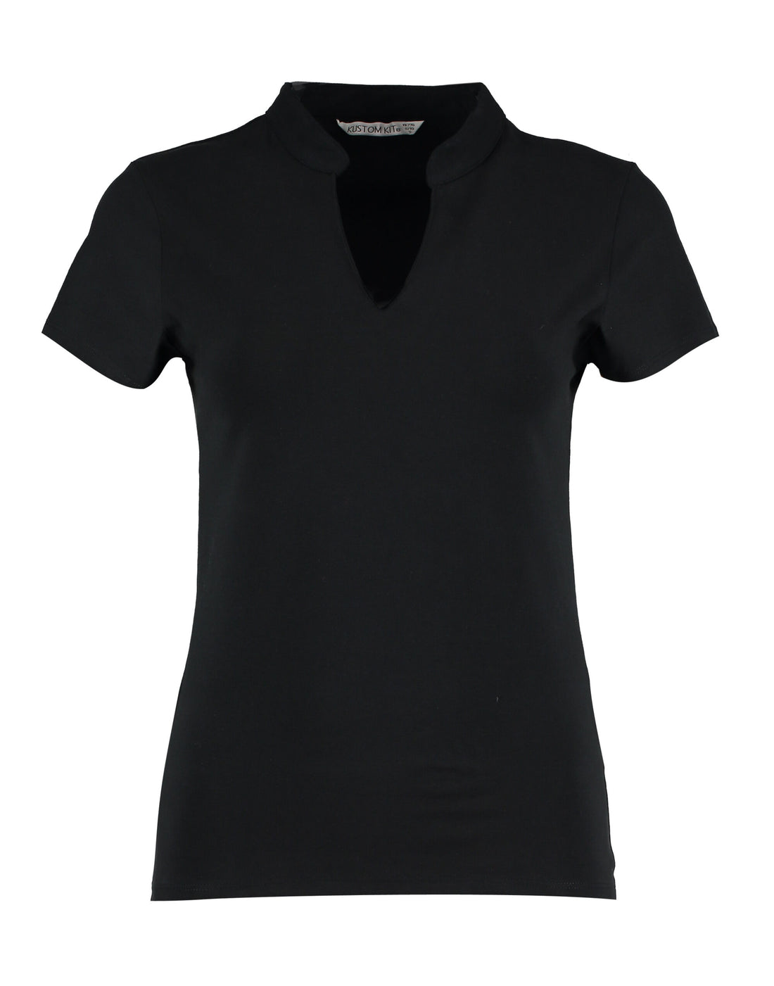 Kustom Kit Ladies Regular Fit Mandarin Top KK770 - Black - Customisable Shirts