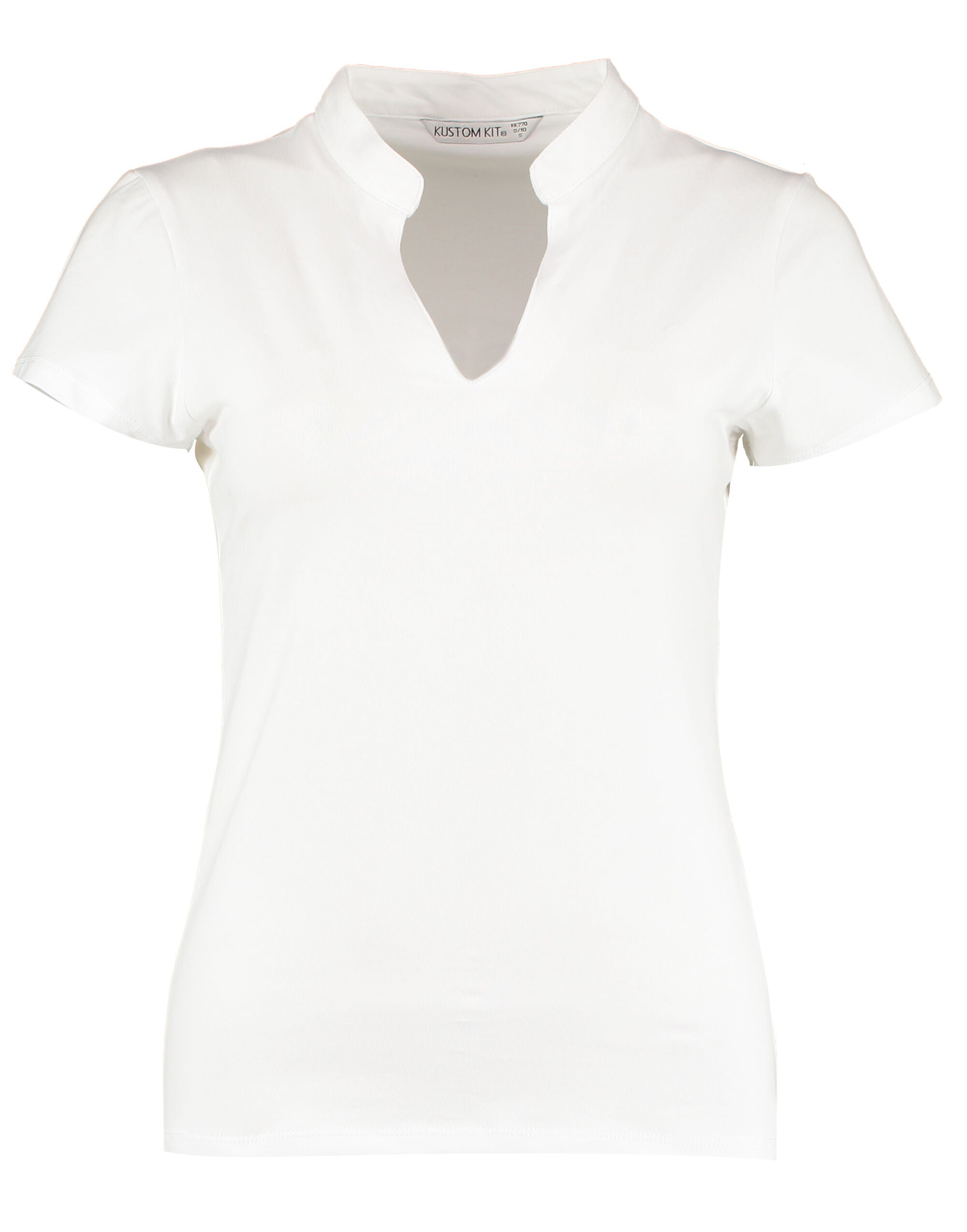 Kustom Kit Ladies Regular Fit Mandarin Top KK770 - White - Customisable Shirts