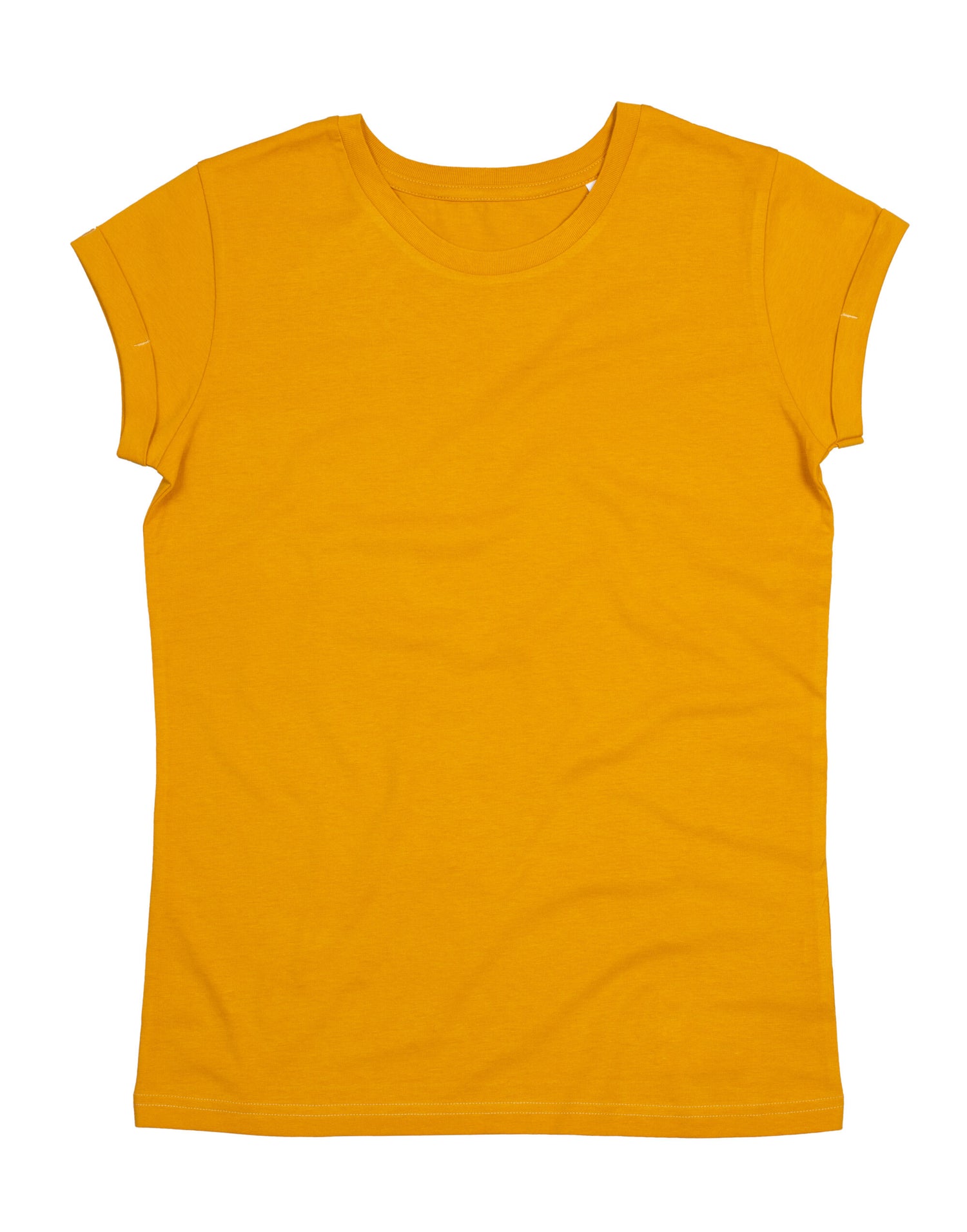 Mantis Womens Roll Sleeve T M81 - Mustard - Customisable T-Shirt