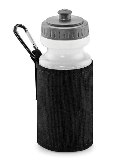 Quadra Water Bottle And Holder qd440 - Black O S - Customisable Bags