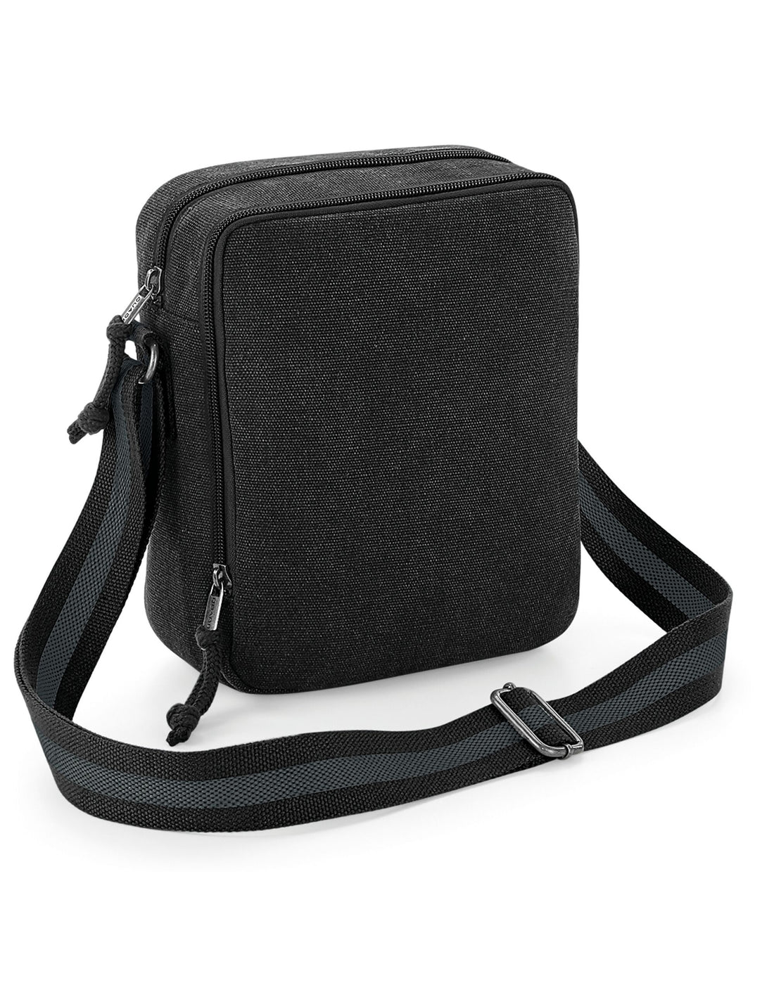Quadra Vintage Canvas Mini Reporter qd614 - Vintage Black O S - Customisable Bags