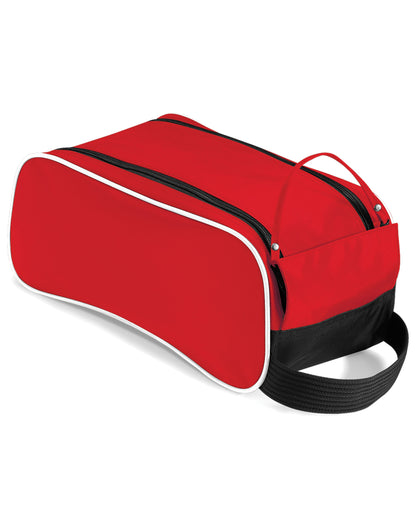 Quadra Teamwear Shoe Bag qd76 - Classic Red Black White O S - Customisable Bags