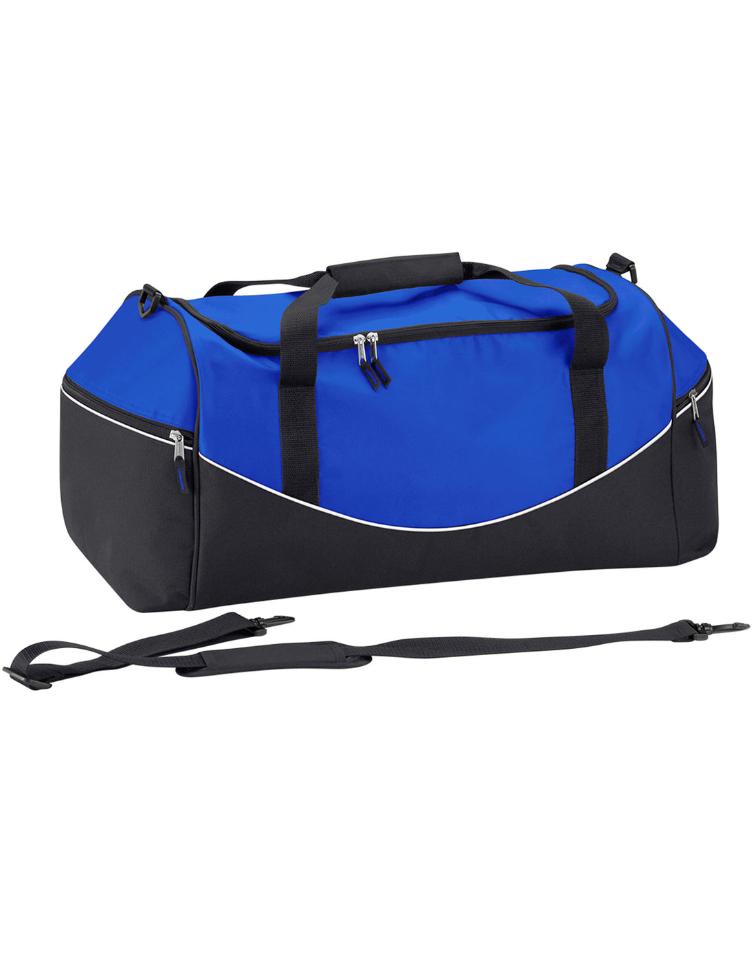 Quadra Teamwear Holdall qs70 - Bright Royal Black White O S - Customisable Bags
