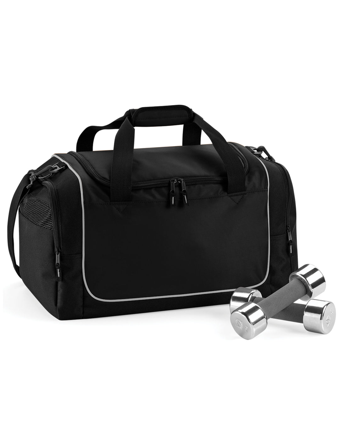 Quadra Teamwear Locker Bag qs77 - Black Light Grey O S - Customisable Bags