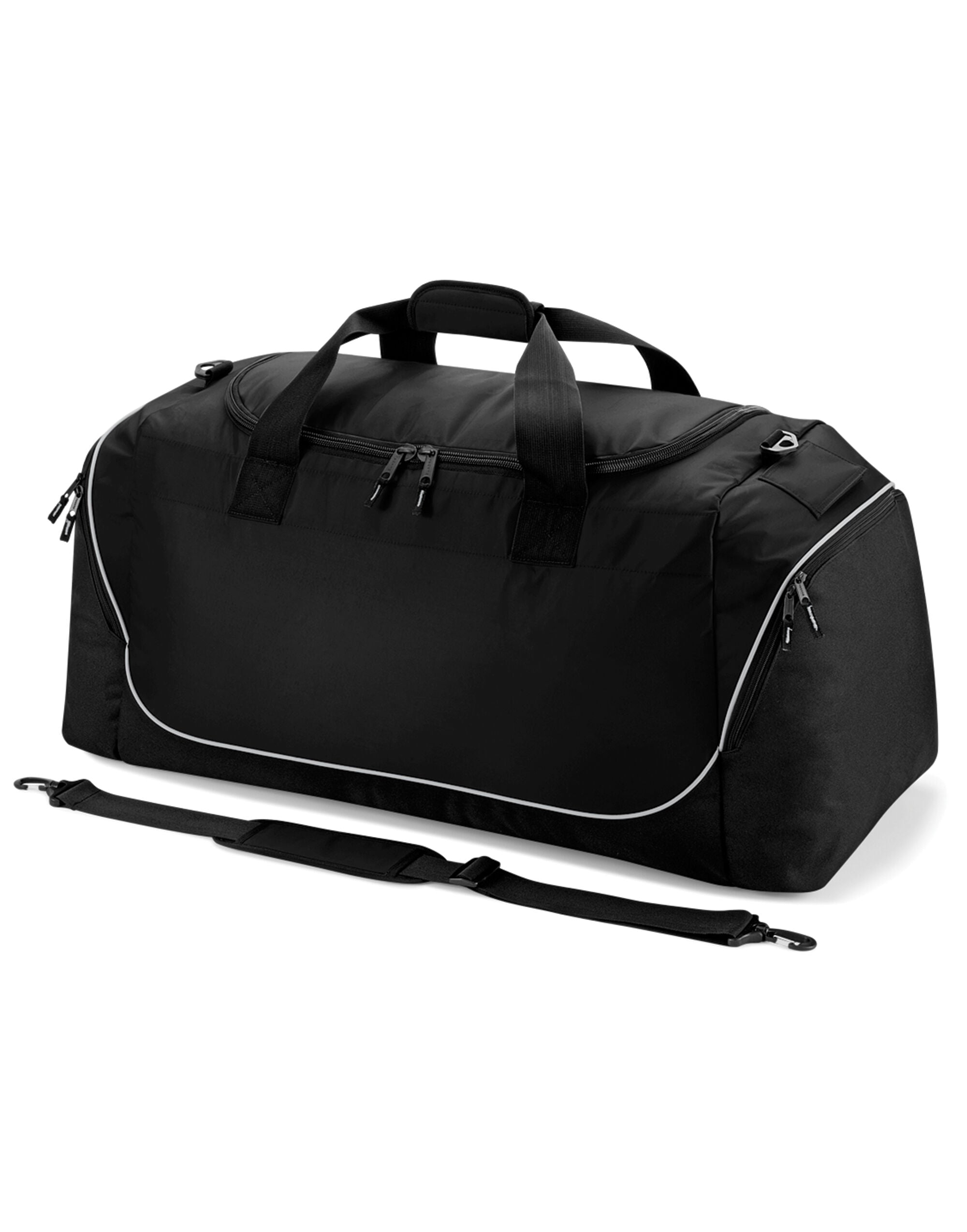 Quadra Teamwear Jumbo Kit Bag qs88 - Black Light Grey O S - Customisable Bags