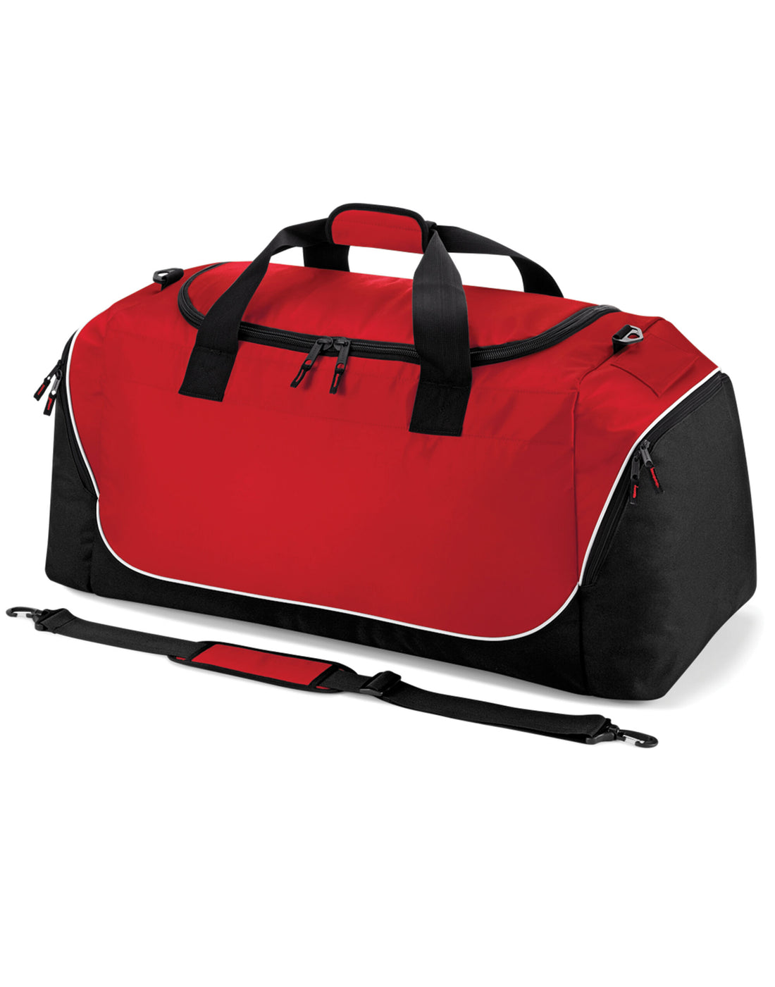 Quadra Teamwear Jumbo Kit Bag qs88 - Classic Red Black White O S - Customisable Bags