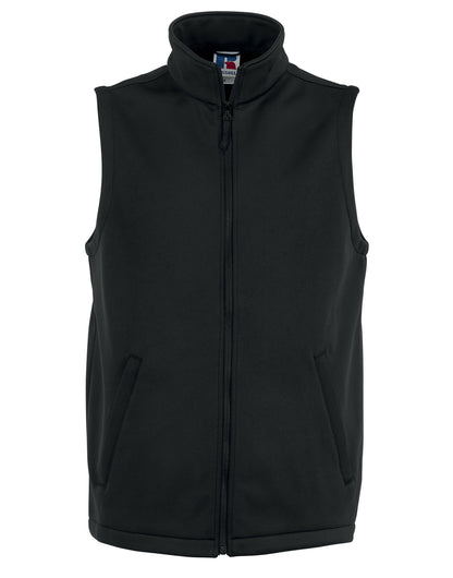 Russell Collection Russell Mens Smart Softshell Gilet r041m - Black - Customisable Bodywarmers