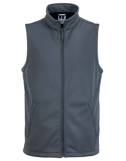 Russell Collection Russell Mens Smart Softshell Gilet r041m - Convoy Grey - Customisable Bodywarmers