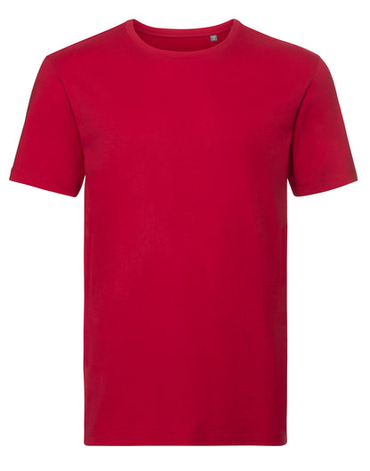 Russell Short Sleeve Collection Russell Short Sleeve Mens Pure Organic T R108M - Classic Red - Customisable T-Shirt