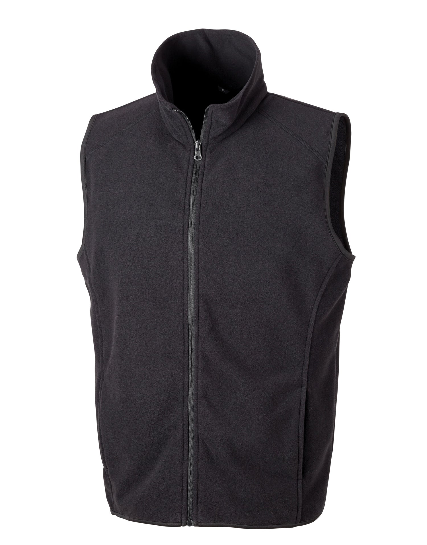 Result Microfleece Gilet r116x - Black - Customisable Bodywarmers
