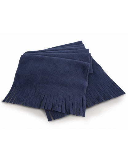 Result Winter Polartherm Tassel Scarf R143X - Navy O S - Customisable Scarfs