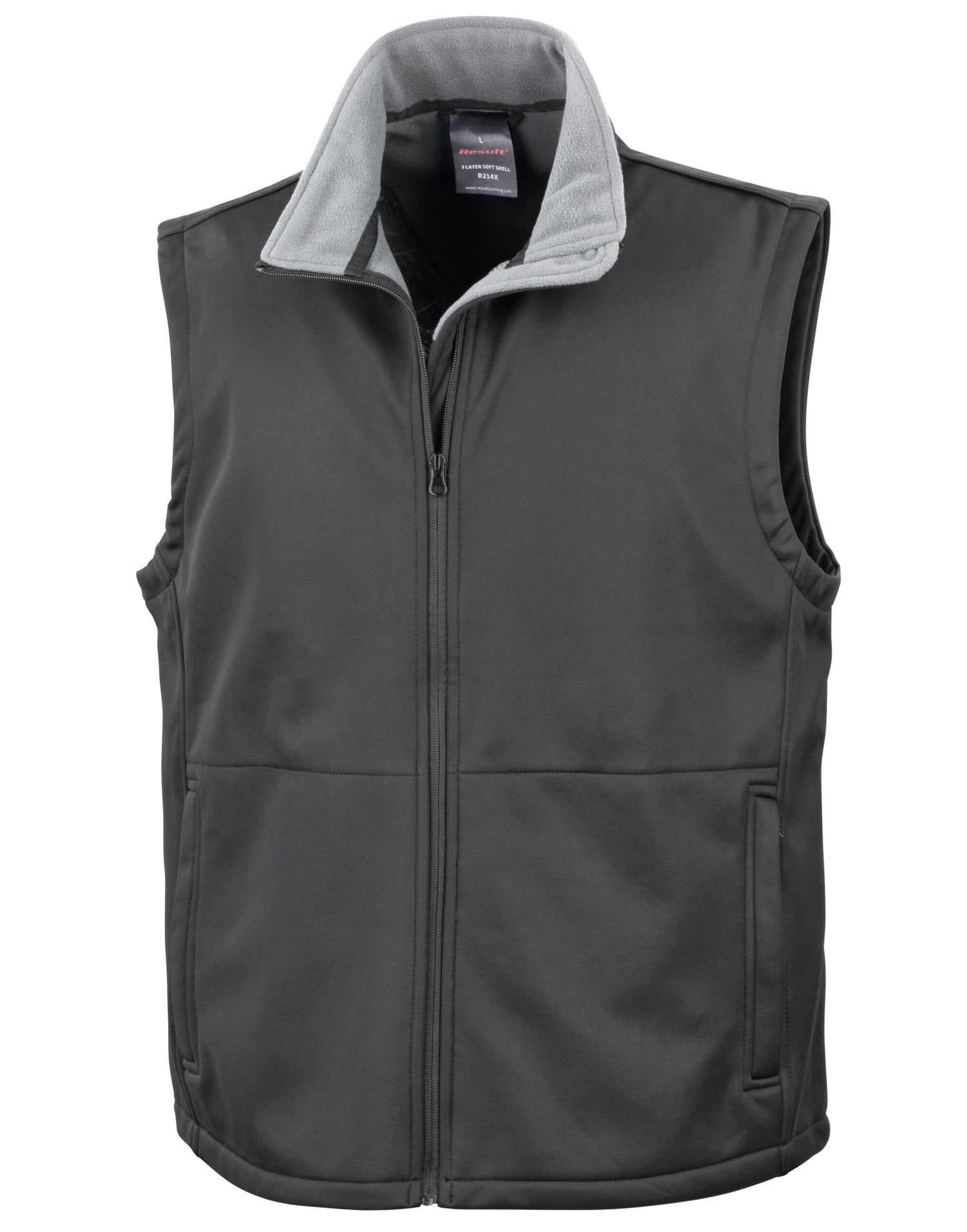 Result Core Soft Shell Bodywarmer R214X - Black - Customisable Bodywarmers