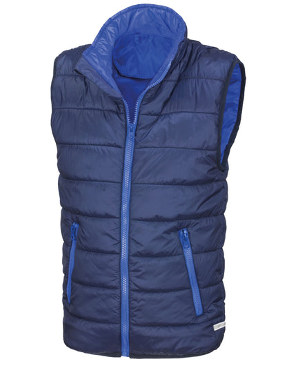 Result Core Junior Padded Bodywarmer R234JY - Navy Royal - Customisable Bodywarmers