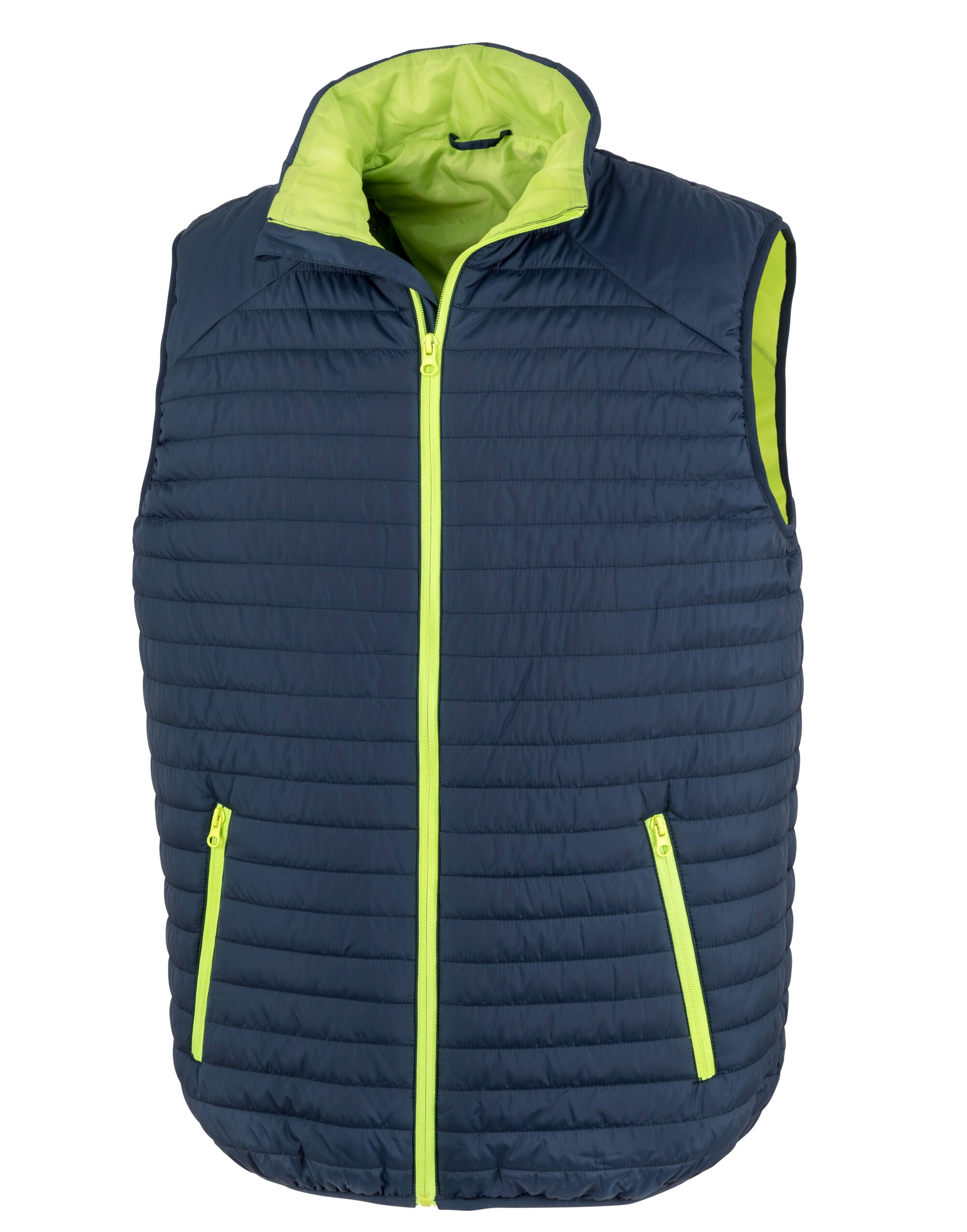 Result Thermoquilt Gilet R239X - Navy Lime - Customisable Bodywarmers