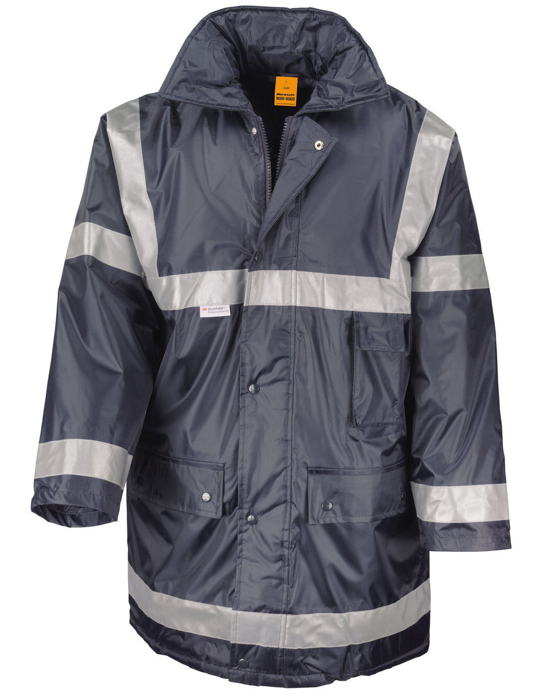 Result Workguard Management Coat R23X - Navy - Customisable Jacket