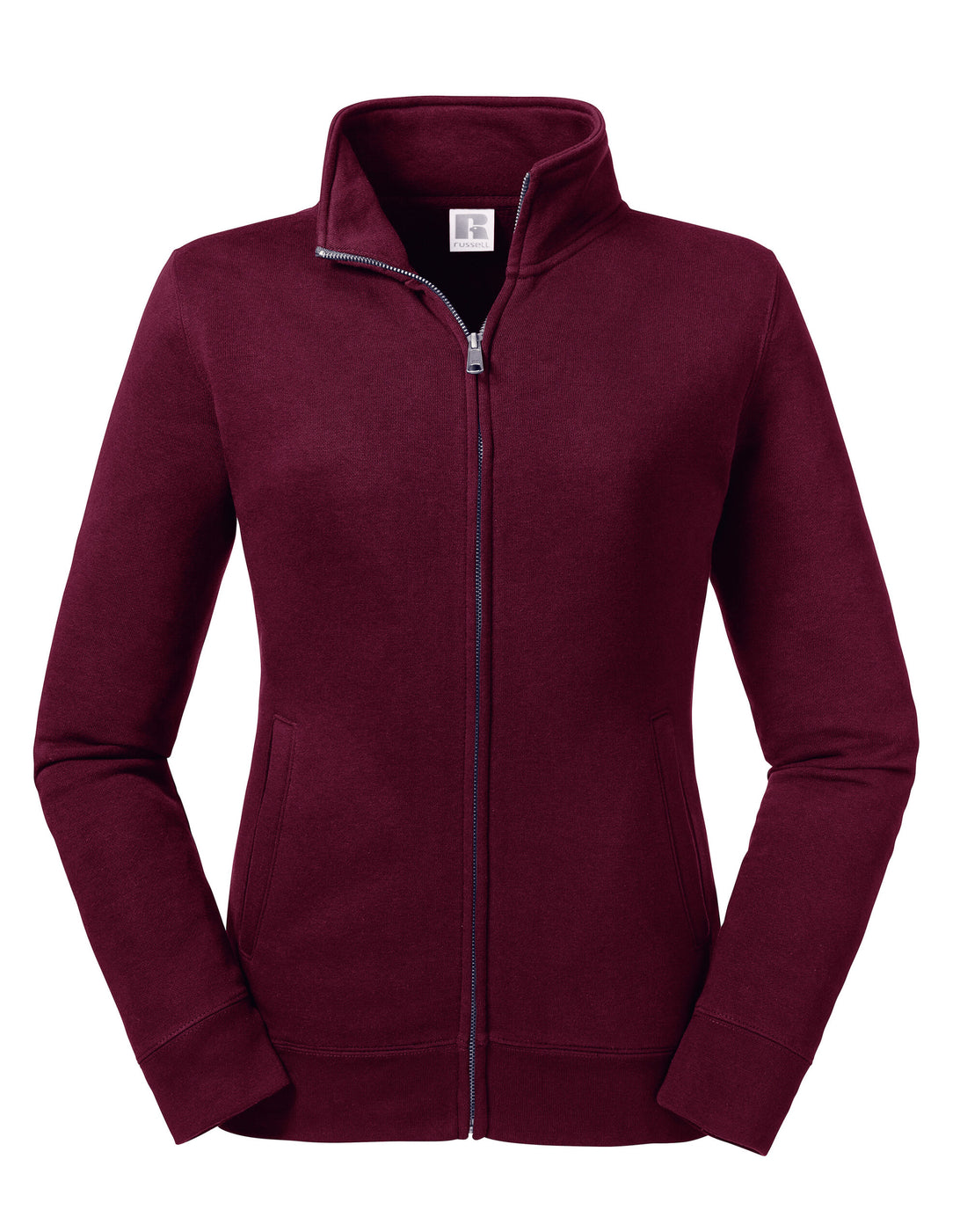 Russell Collection Russell Ladies Authentic Sweat Jacket R267F - Burgundy - Customisable Jacket