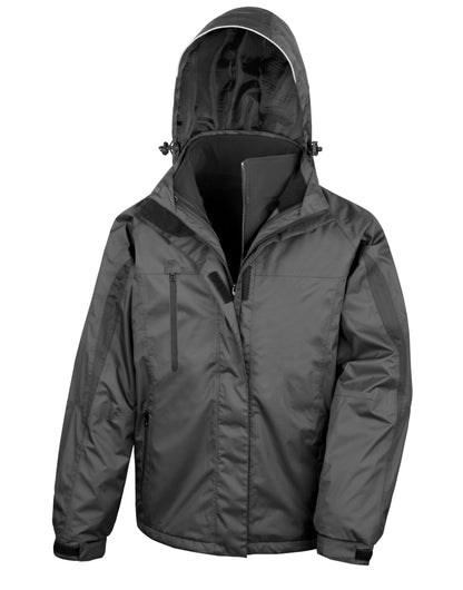 Result Mens 3 In 1 Journey Jacket R400M - Black Black - Customisable Jacket