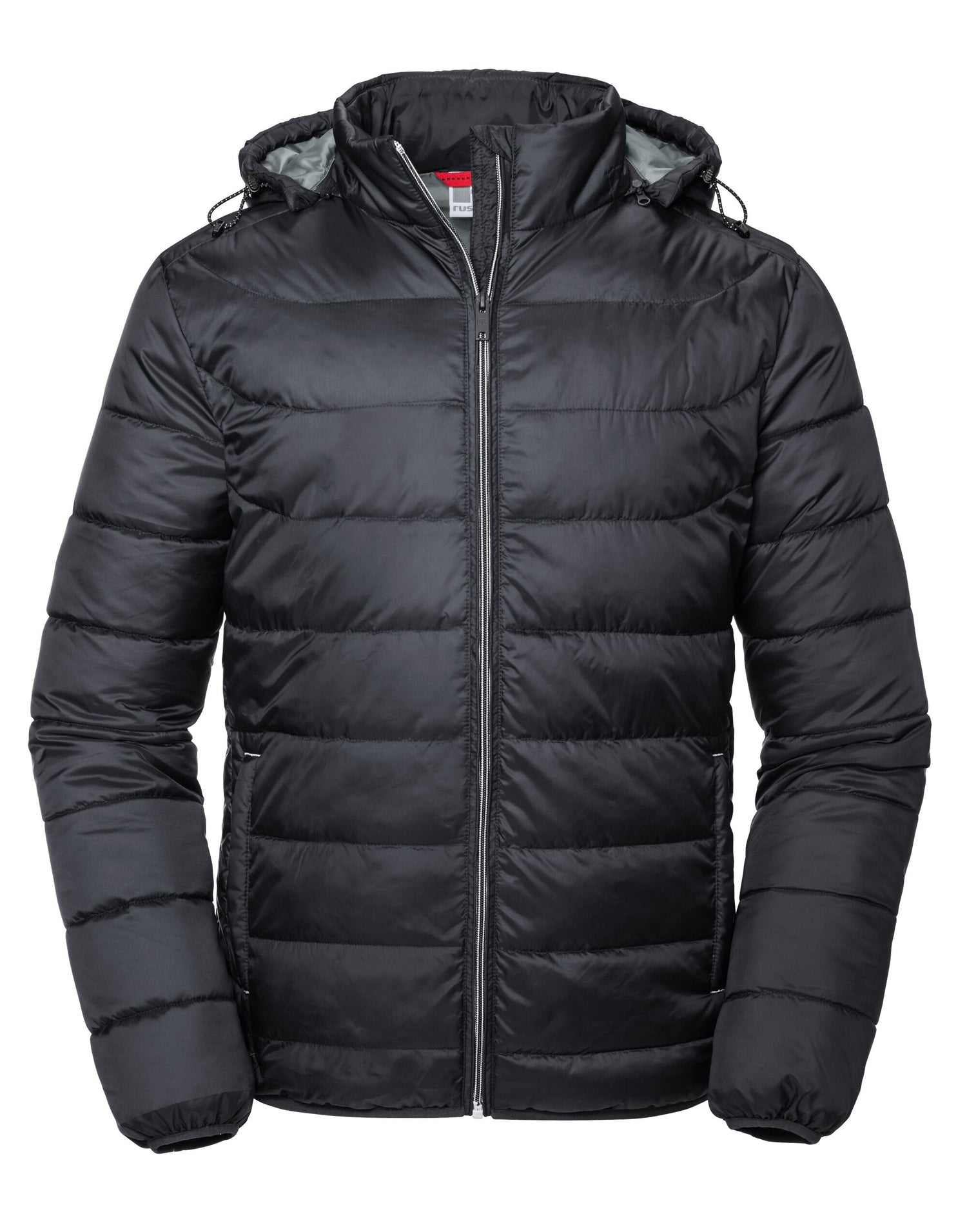 Russell Collection Russell Mens Hooded Nano Jacket R440M - Black - Customisable Jacket