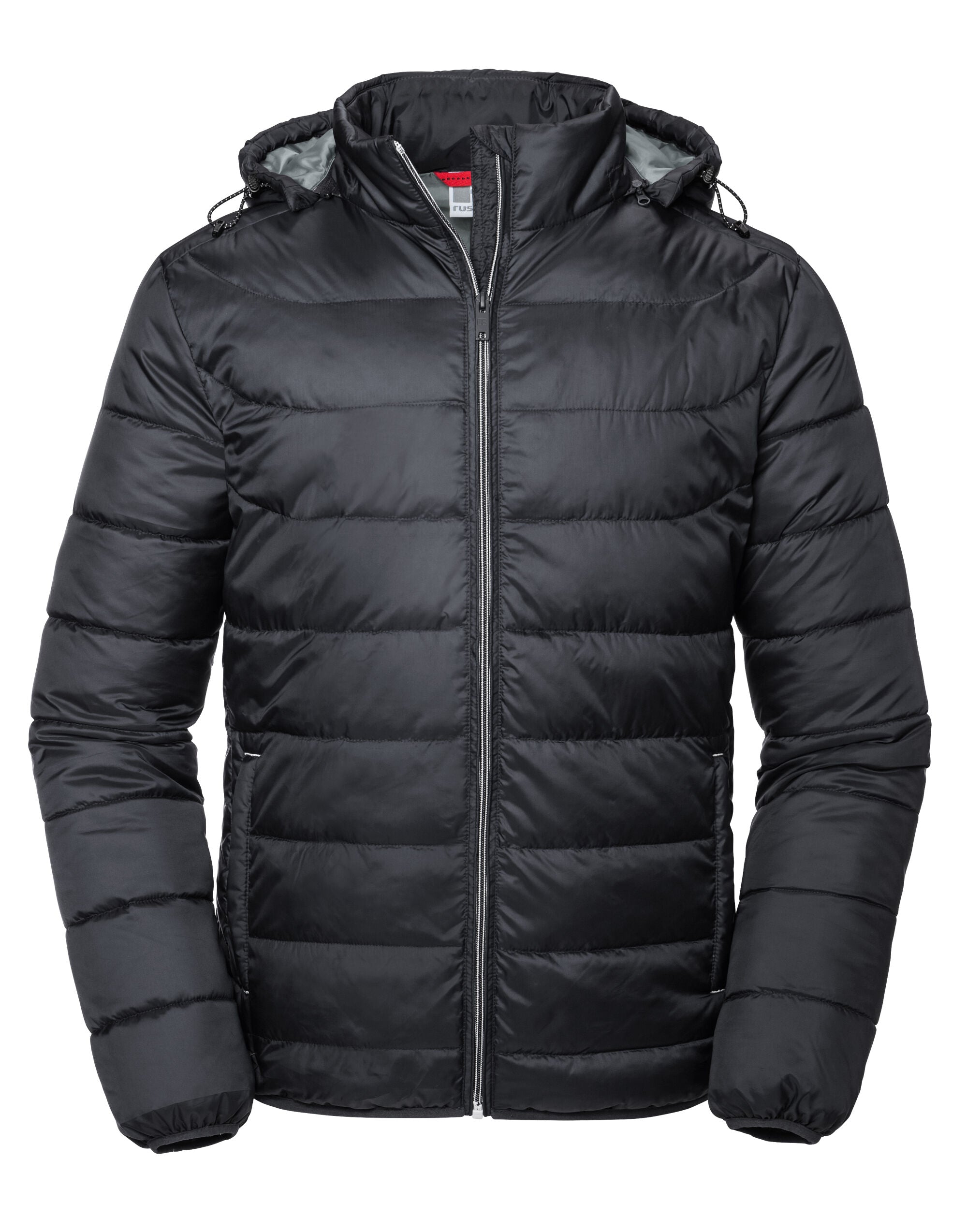 Russell Collection Russell Mens Hooded Nano Jacket R440M - Black - Customisable Jacket