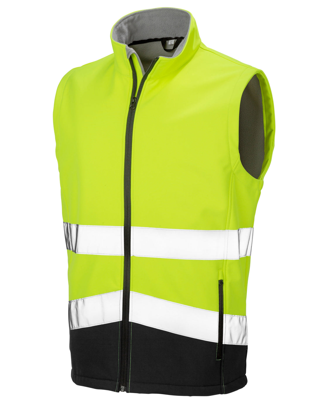 Result Safeguard Safety Softshell Gilet R451X - Fluorescent Yellow Black - Customisable Bodywarmers