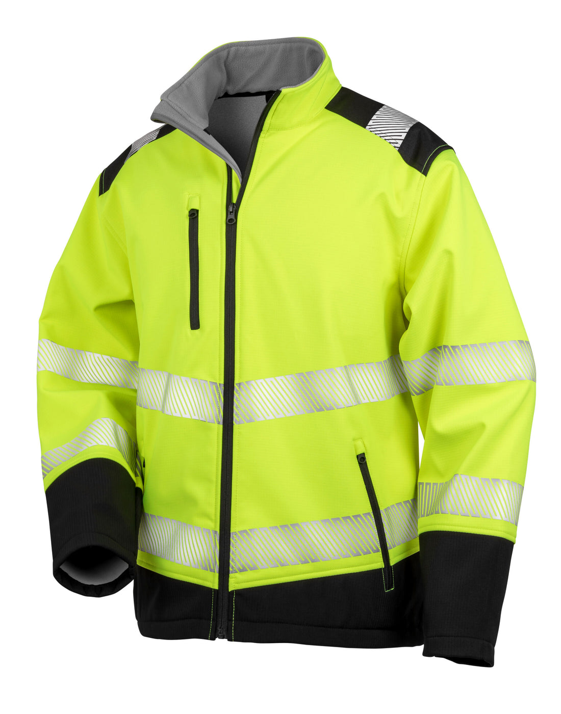 Result Safeguard Ripstop Safety Softshel R476X - Fluorescent Yellow Black - Customisable Outerwear