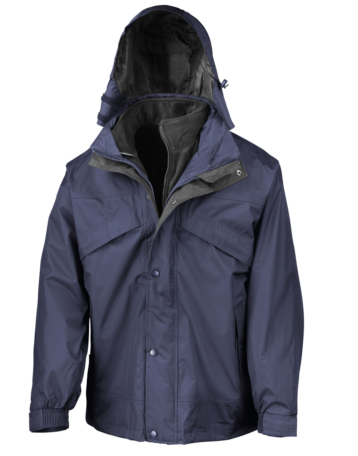 Result 3 In 1 Zip and Clip Jacket R68X - Navy - Customisable Jacket