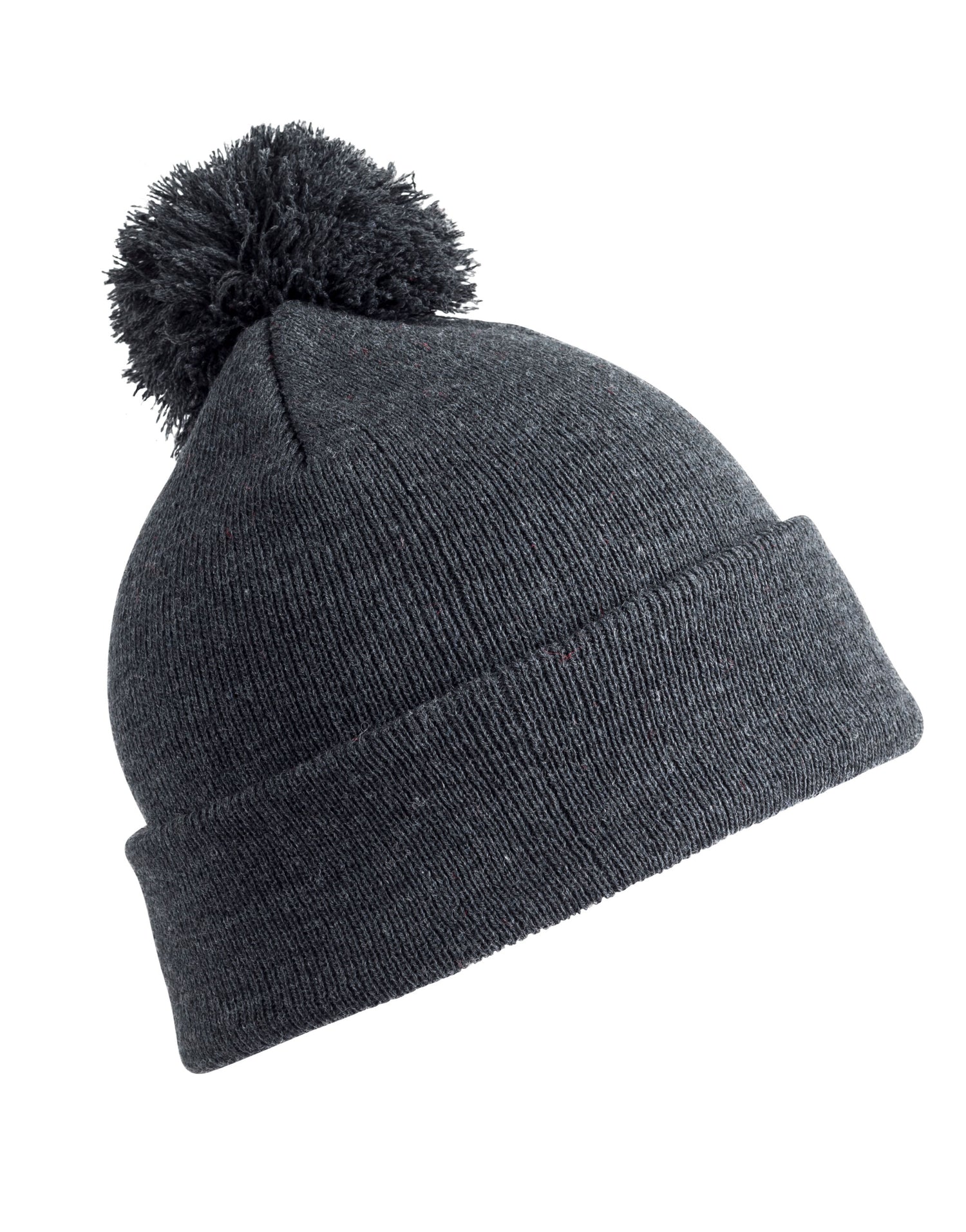 Result Winter Junior Pom Pom Beanie rc028j - Grey O S - Customisable Caps