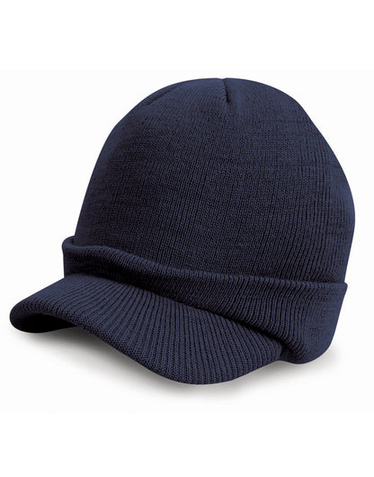 Result Winter Esco Army Knitted Hat rc60 - Navy O S - Customisable Hats