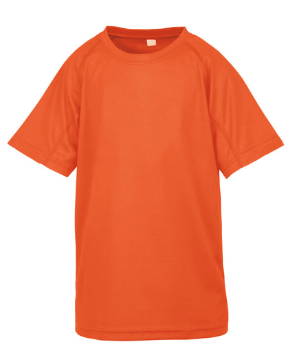 Spiro Impact Junior Pformance Aircool T s287j - Floro Orange - Customisable Sportswear