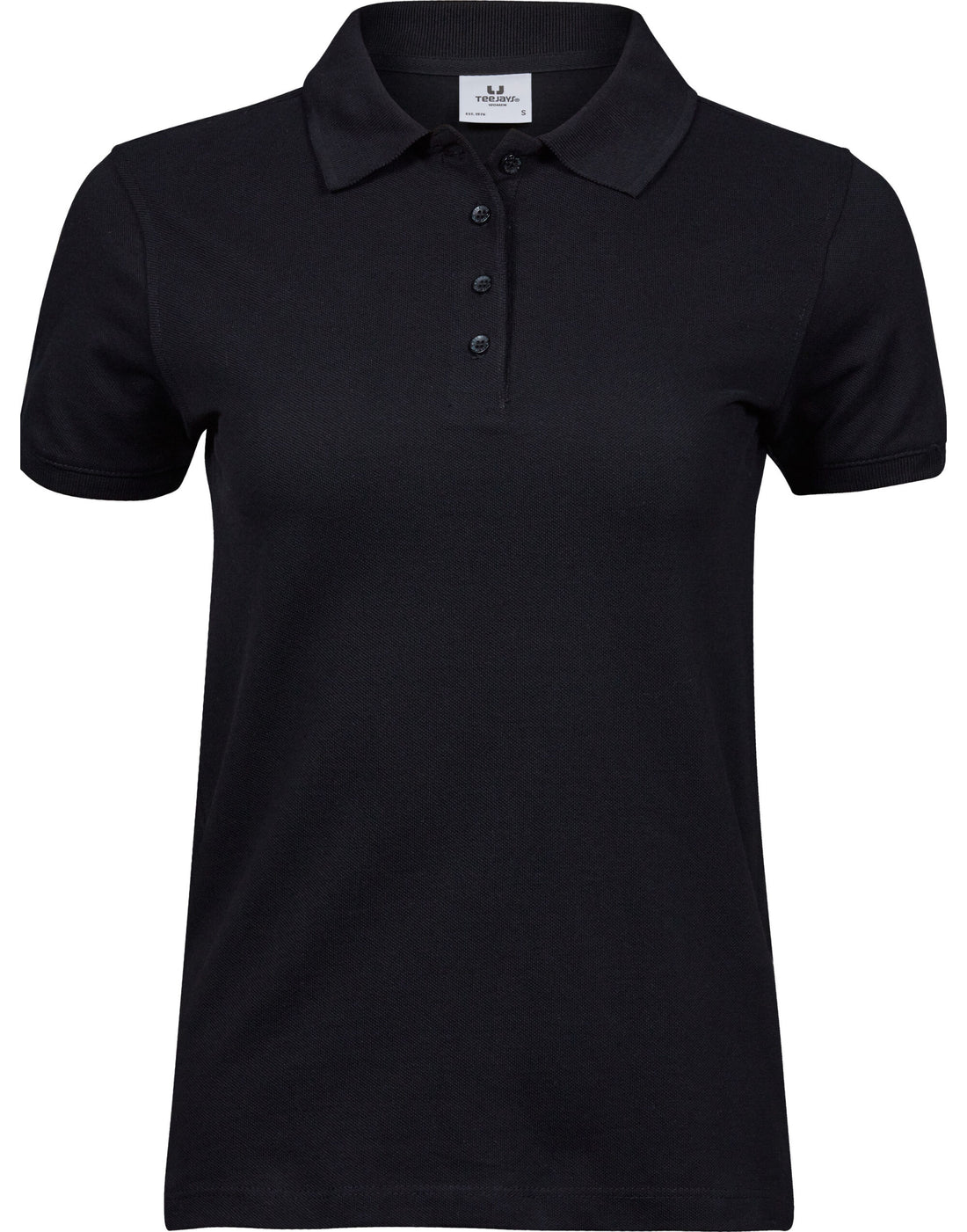 Tee Jays Ladies Heavy Polo TJ1401 - Black - Customisable Polos