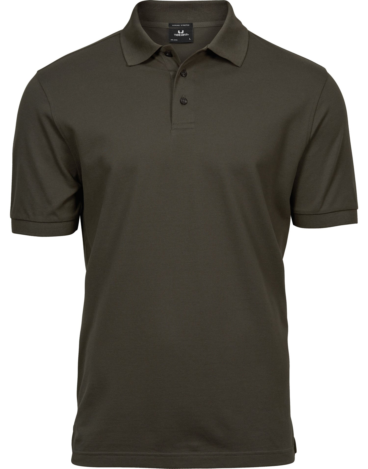 Mens Luxury Stretch Polo Shirt TJ1405 - dark-olive - Customisable Polo Shirts