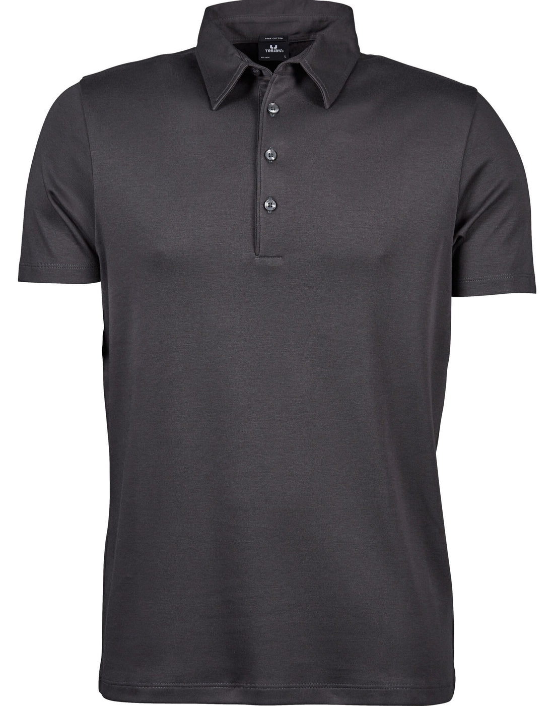 Tee Jays Mens Pima Cotton Polo TJ1440 - Dark Grey - Customisable Polos