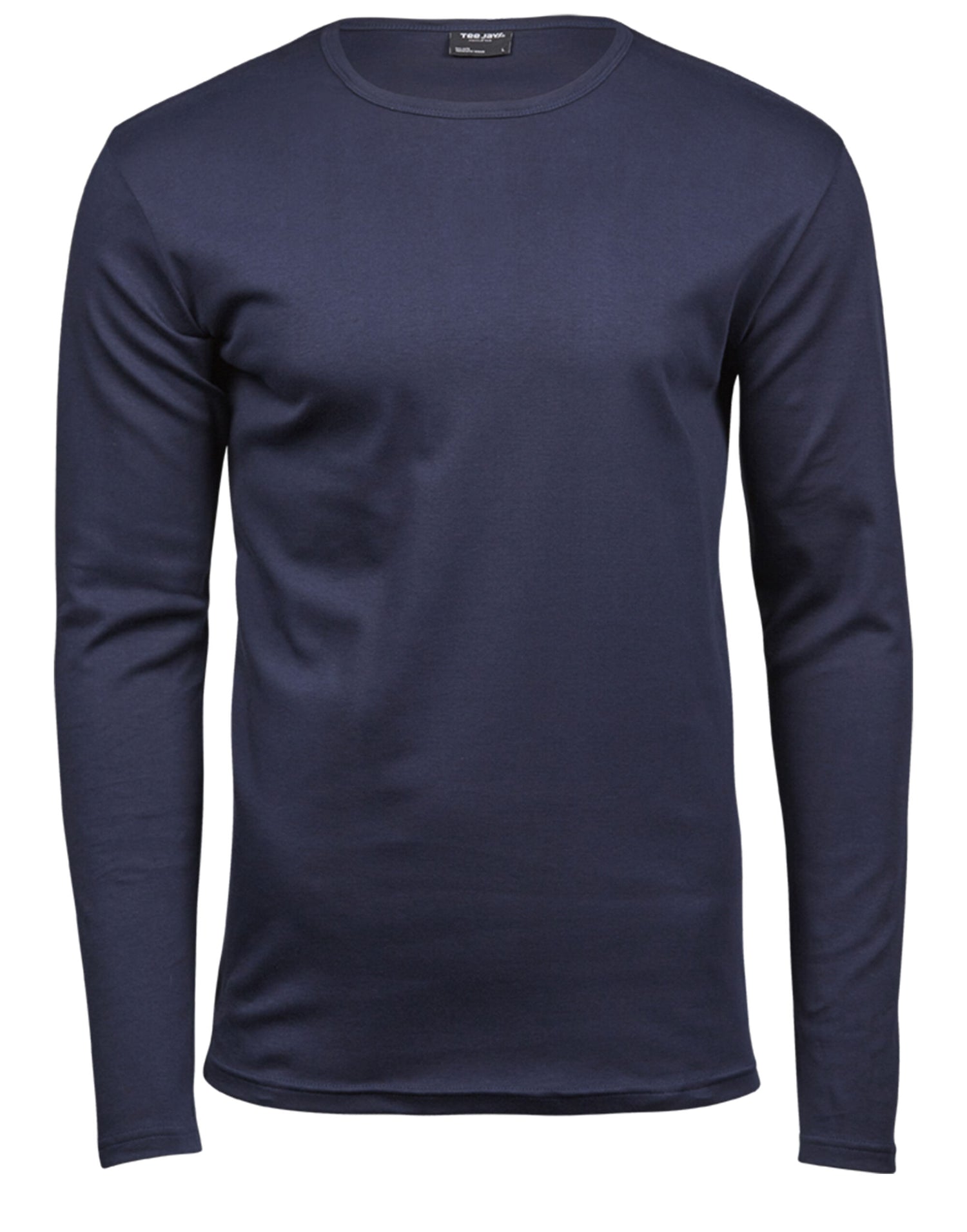 Tee Jays Mens Long Sleeve Interlock Tee TJ530 - Navy - Customisable T-Shirt