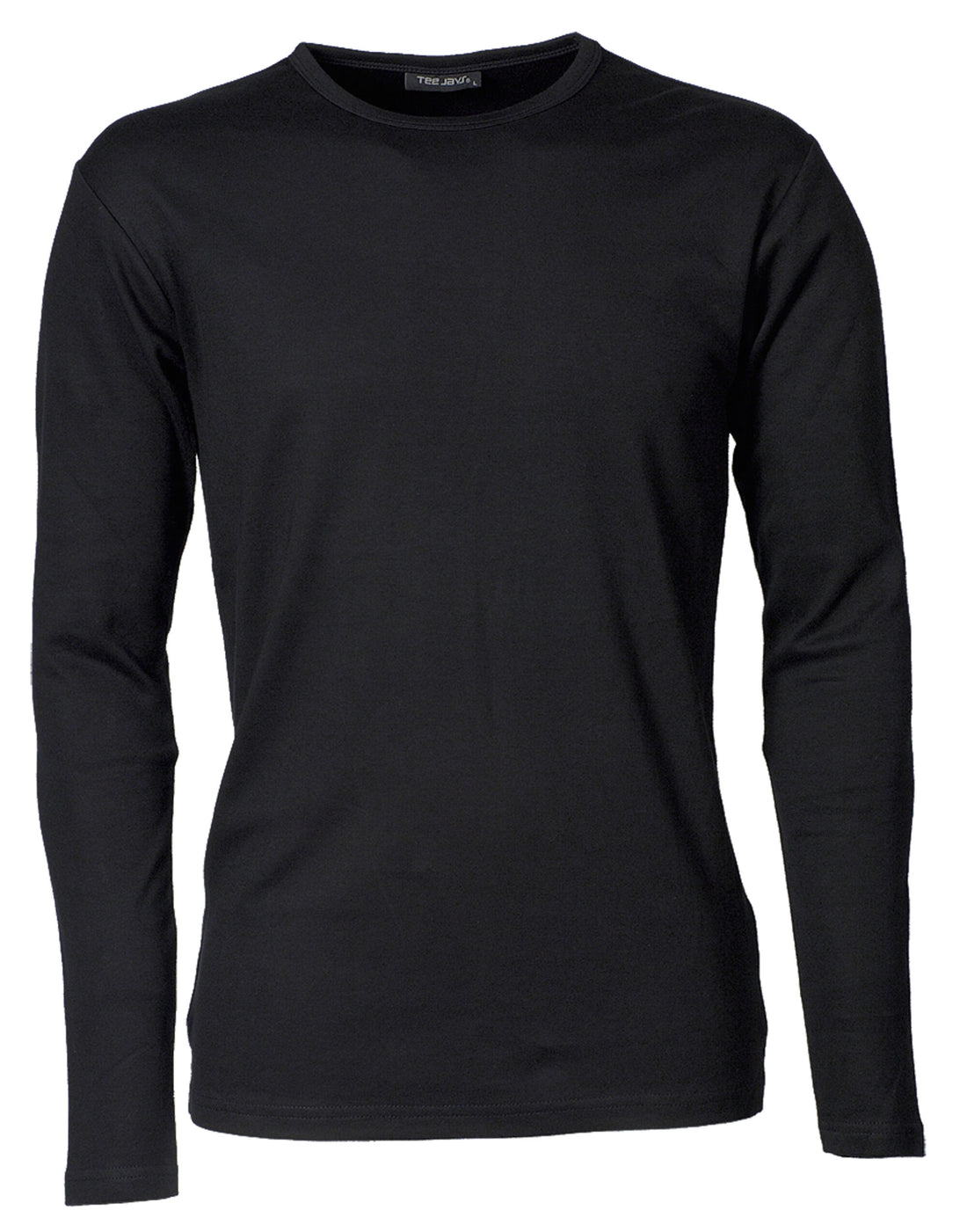 Tee Jays Mens Long Sleeve Interlock Tee TJ530 - Black - Customisable T-Shirt