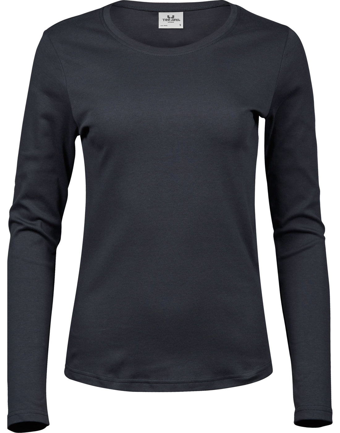 Tee Jays Lady Long Sleeve Interlock Tee TJ590 - Dark Grey - Customisable T-Shirt