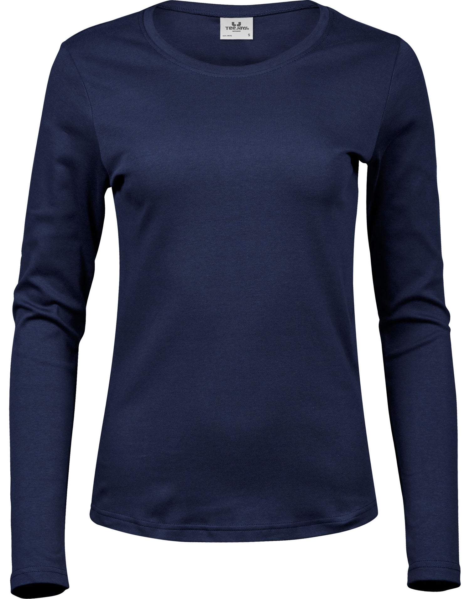 Tee Jays Lady Long Sleeve Interlock Tee TJ590 - Navy - Customisable T-Shirt