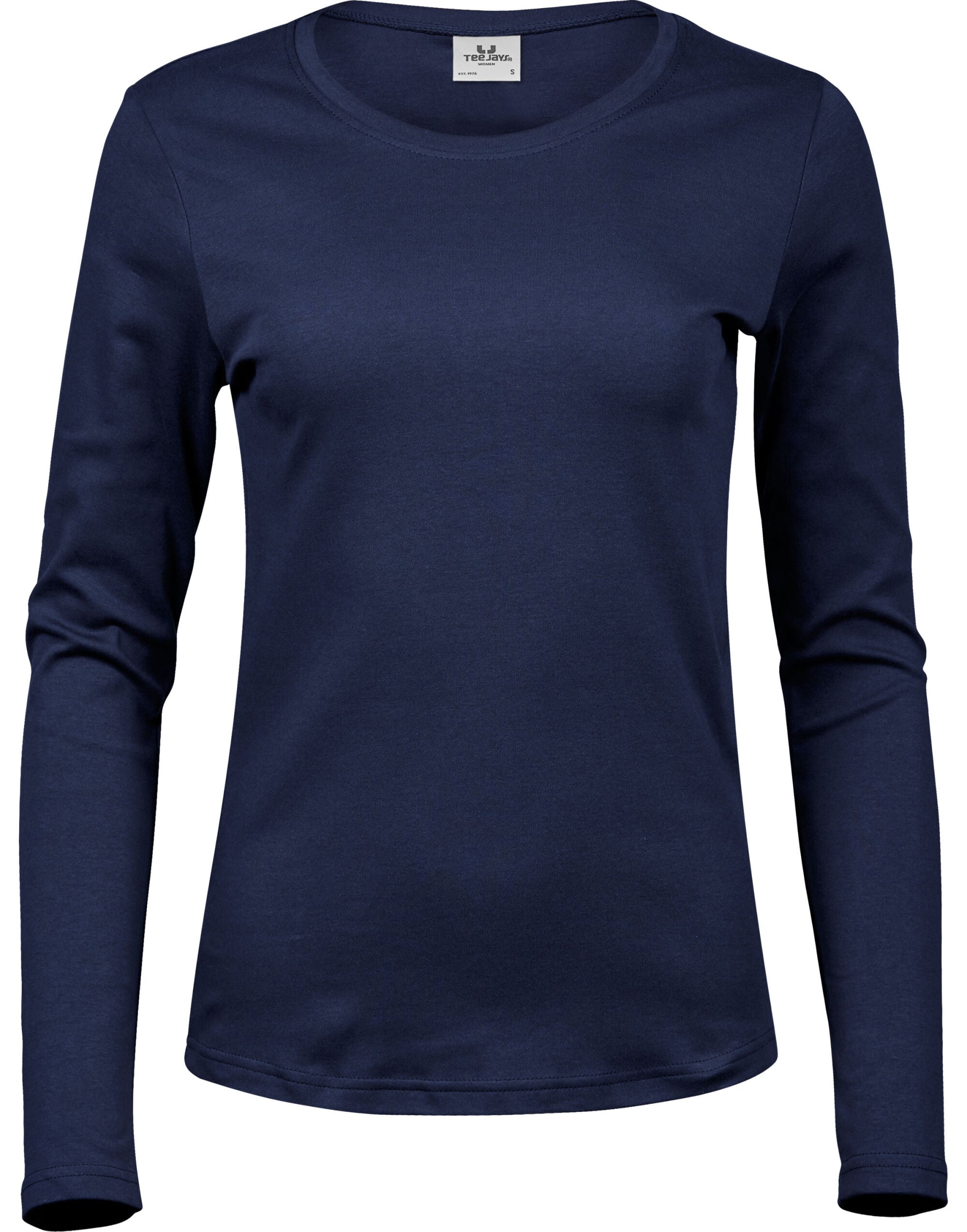 Tee Jays Lady Long Sleeve Interlock Tee TJ590 - Navy - Customisable T-Shirt