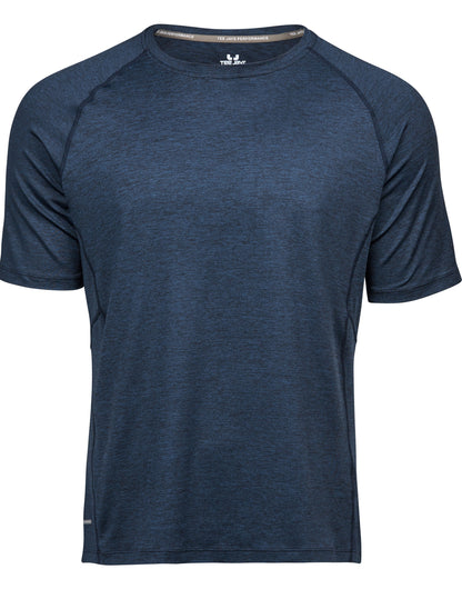 Tee Jays Mens CoolDry Tee TJ7020 - Navy Melange - Customisable T-Shirt