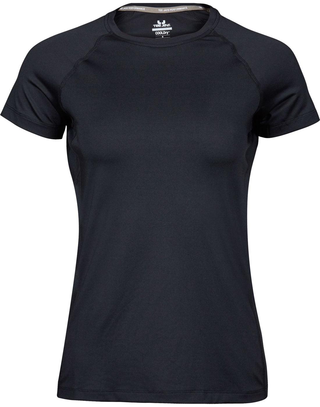 Tee Jays Ladies CoolDry Tee TJ7021 - Black - Customisable T-Shirt